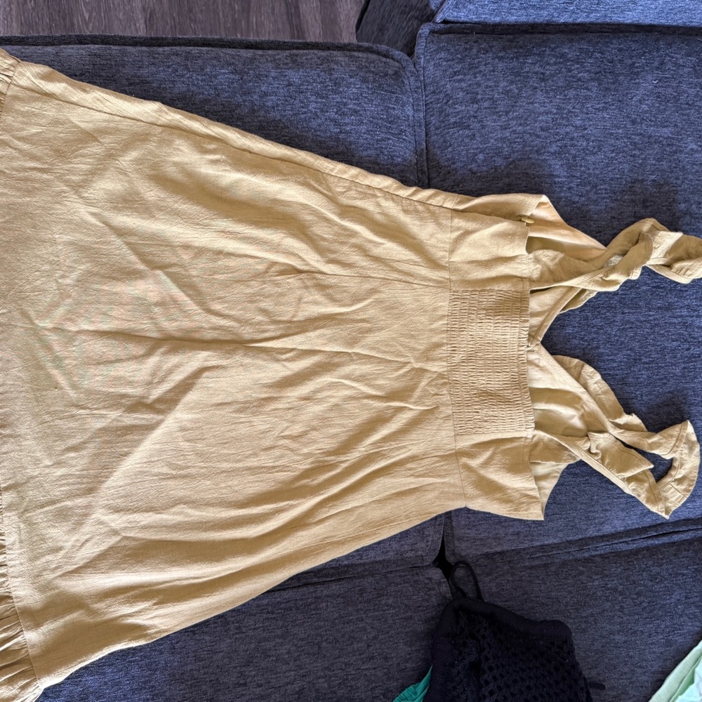 Charming Gold Kids Dress